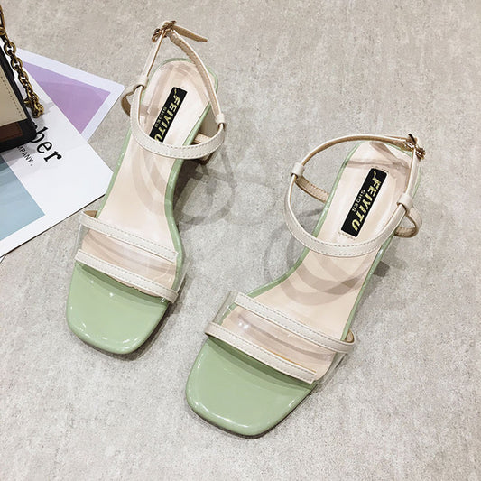 GREEN SUMMER CANDY HEELS