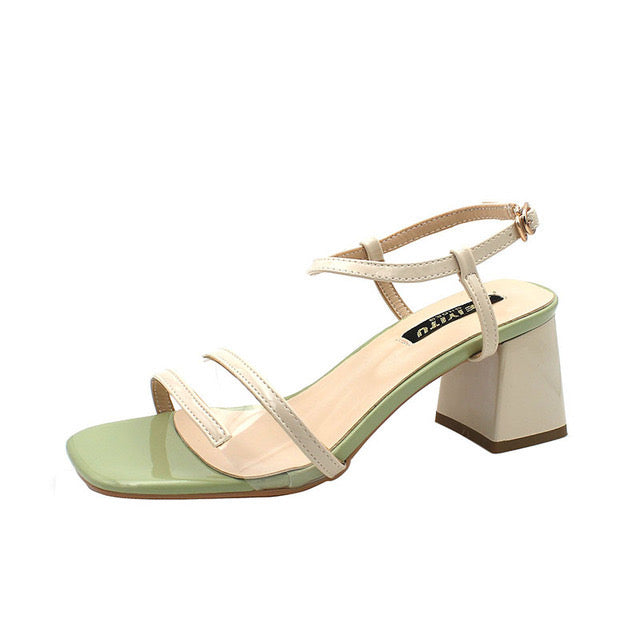 GREEN SUMMER CANDY HEELS